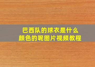 巴西队的球衣是什么颜色的呢图片视频教程