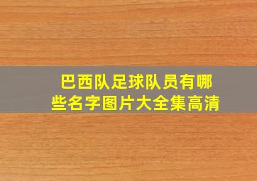 巴西队足球队员有哪些名字图片大全集高清