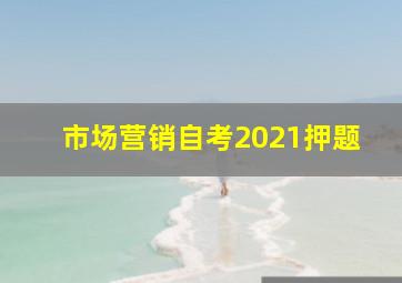 市场营销自考2021押题