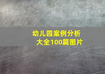 幼儿园案例分析大全100篇图片