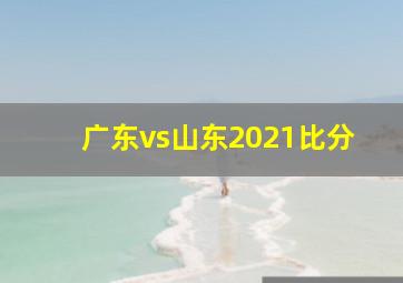 广东vs山东2021比分