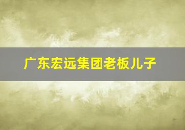 广东宏远集团老板儿子