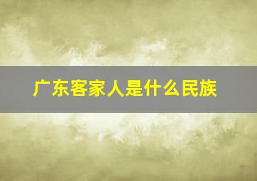 广东客家人是什么民族