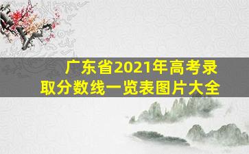 广东省2021年高考录取分数线一览表图片大全