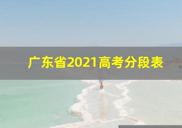 广东省2021高考分段表