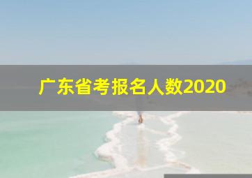 广东省考报名人数2020