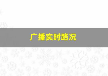 广播实时路况