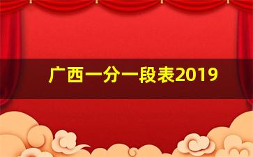 广西一分一段表2019