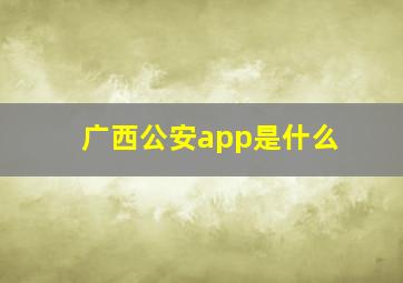 广西公安app是什么