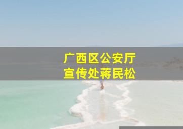 广西区公安厅宣传处蒋民松