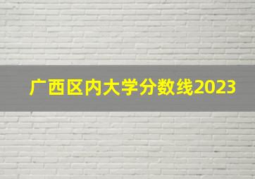 广西区内大学分数线2023