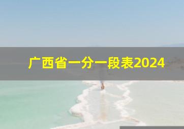 广西省一分一段表2024