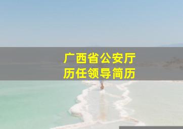 广西省公安厅历任领导简历