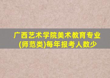 广西艺术学院美术教育专业(师范类)每年报考人数少