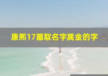 康熙17画取名字属金的字