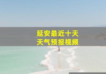 延安最近十天天气预报视频