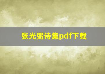 张光弼诗集pdf下载