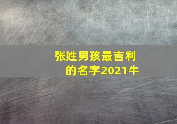 张姓男孩最吉利的名字2021牛