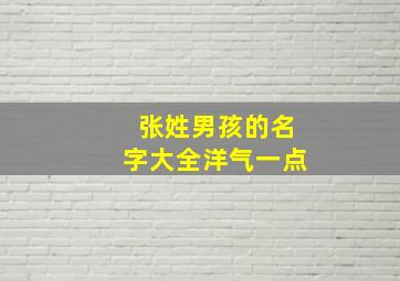 张姓男孩的名字大全洋气一点