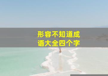 形容不知道成语大全四个字