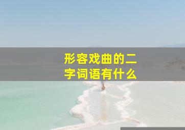 形容戏曲的二字词语有什么