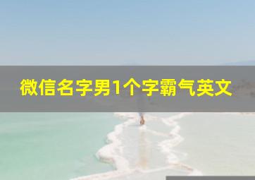 微信名字男1个字霸气英文