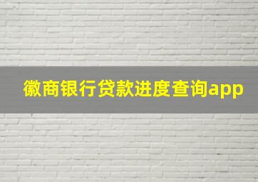 徽商银行贷款进度查询app