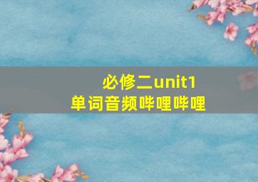 必修二unit1单词音频哔哩哔哩