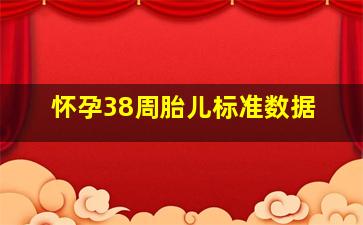 怀孕38周胎儿标准数据