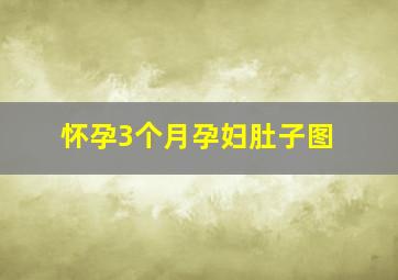 怀孕3个月孕妇肚子图