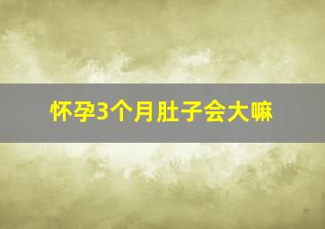 怀孕3个月肚子会大嘛