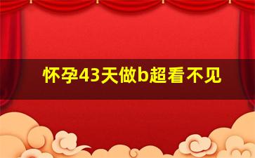 怀孕43天做b超看不见