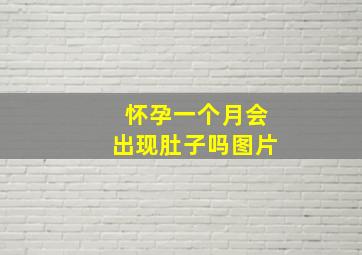 怀孕一个月会出现肚子吗图片