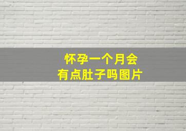 怀孕一个月会有点肚子吗图片