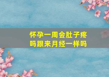 怀孕一周会肚子疼吗跟来月经一样吗