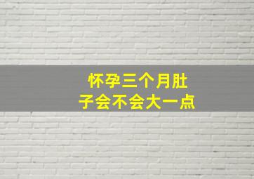 怀孕三个月肚子会不会大一点