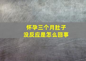 怀孕三个月肚子没反应是怎么回事