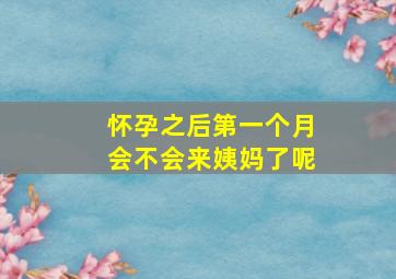 怀孕之后第一个月会不会来姨妈了呢