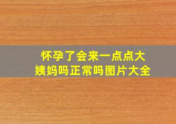 怀孕了会来一点点大姨妈吗正常吗图片大全