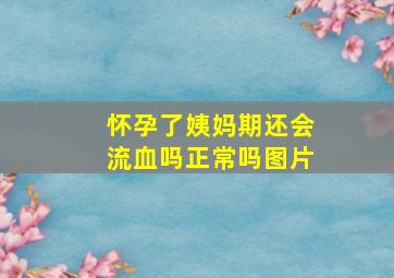 怀孕了姨妈期还会流血吗正常吗图片