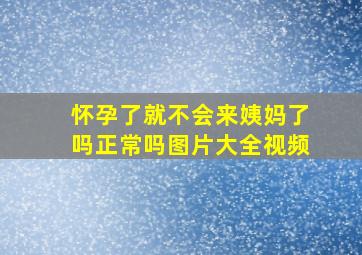 怀孕了就不会来姨妈了吗正常吗图片大全视频