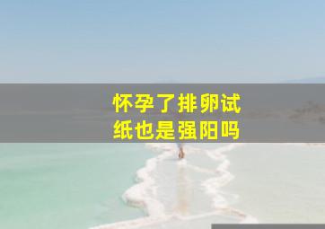 怀孕了排卵试纸也是强阳吗