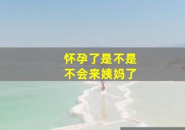 怀孕了是不是不会来姨妈了