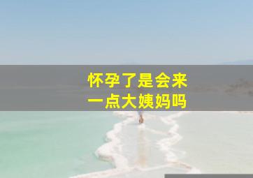 怀孕了是会来一点大姨妈吗