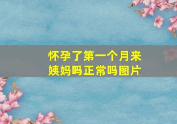 怀孕了第一个月来姨妈吗正常吗图片