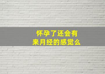 怀孕了还会有来月经的感觉么