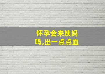 怀孕会来姨妈吗,出一点点血