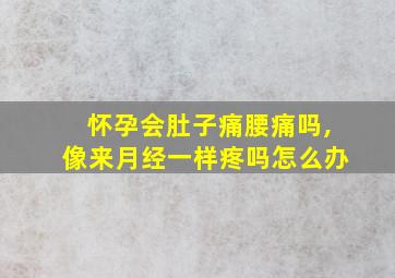 怀孕会肚子痛腰痛吗,像来月经一样疼吗怎么办