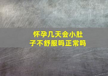 怀孕几天会小肚子不舒服吗正常吗