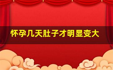 怀孕几天肚子才明显变大